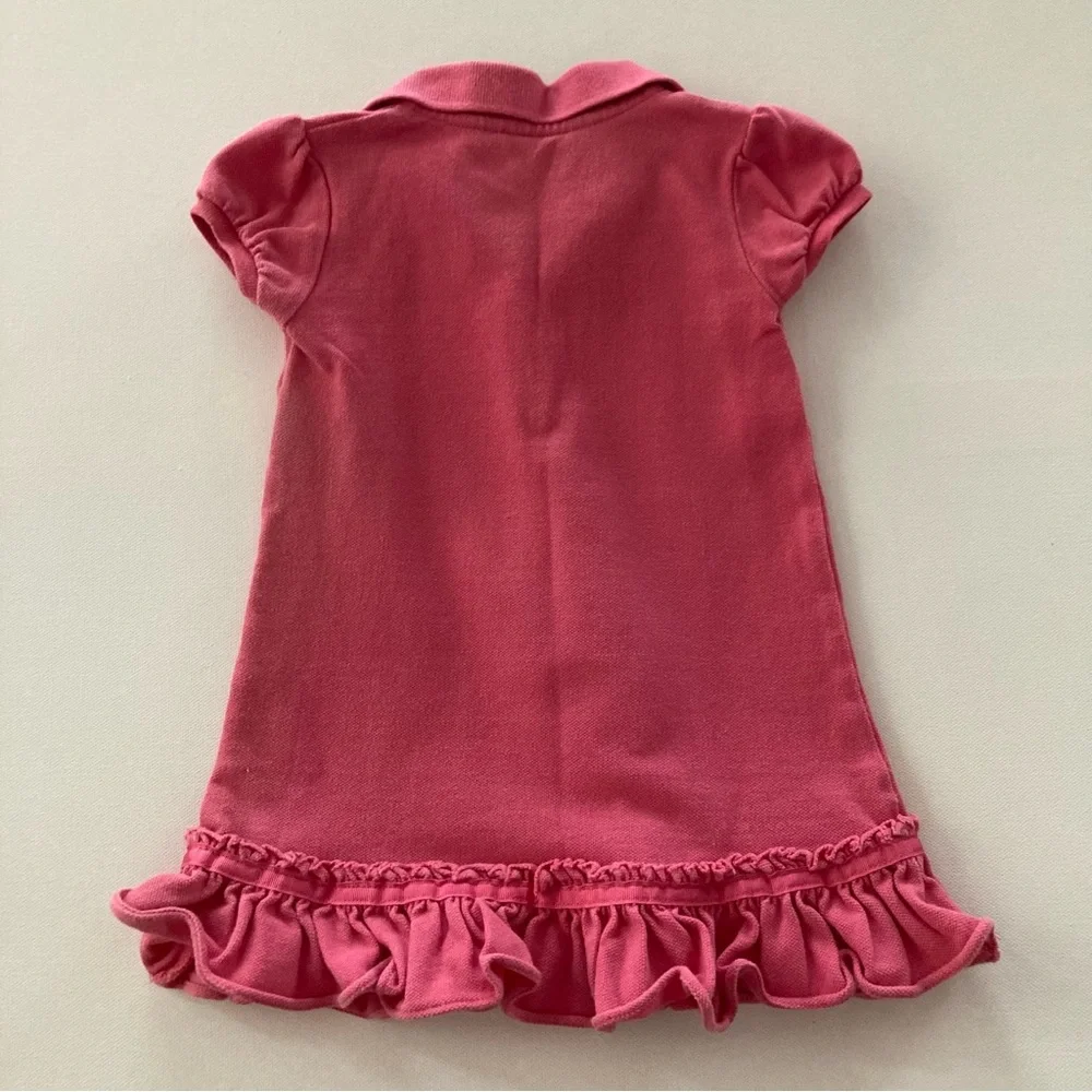 Ralph Lauren Baby Girl 18 Months Pink Polo Ruffle Dress